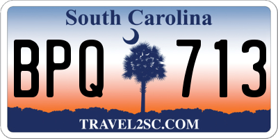 SC license plate BPQ713