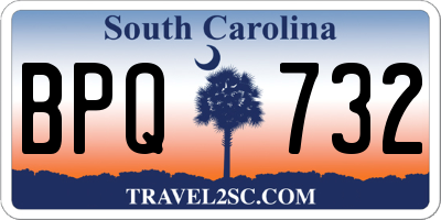 SC license plate BPQ732