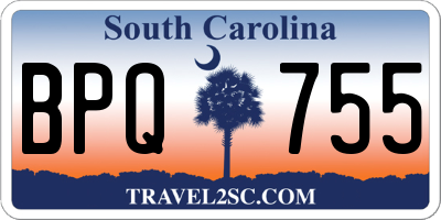 SC license plate BPQ755
