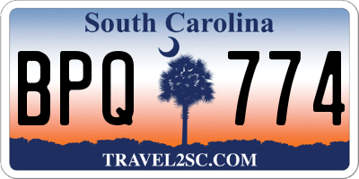 SC license plate BPQ774