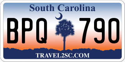 SC license plate BPQ790