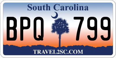SC license plate BPQ799