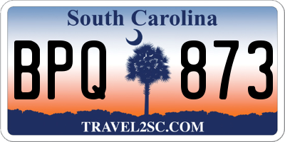 SC license plate BPQ873