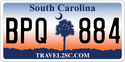 SC license plate BPQ884
