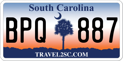 SC license plate BPQ887