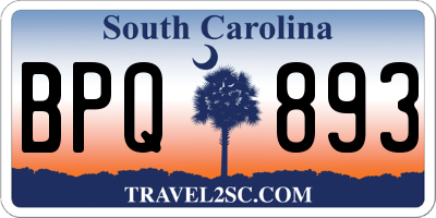 SC license plate BPQ893
