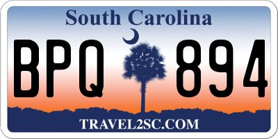 SC license plate BPQ894