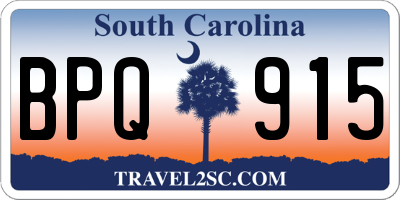 SC license plate BPQ915