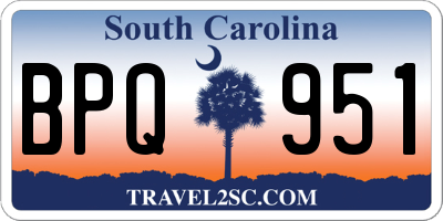 SC license plate BPQ951