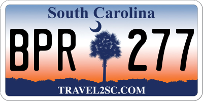SC license plate BPR277