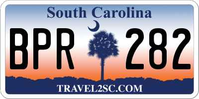 SC license plate BPR282