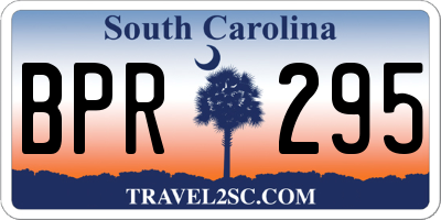 SC license plate BPR295