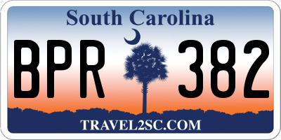 SC license plate BPR382