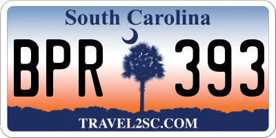 SC license plate BPR393