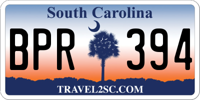 SC license plate BPR394