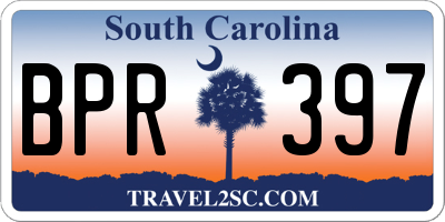 SC license plate BPR397