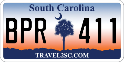 SC license plate BPR411