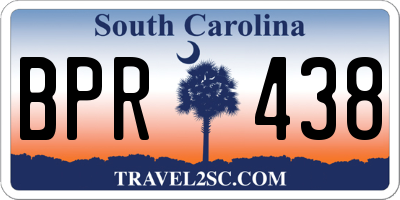 SC license plate BPR438