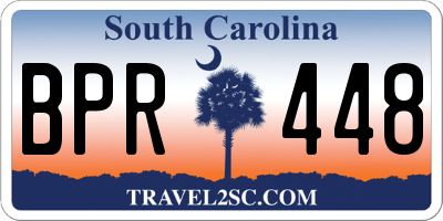 SC license plate BPR448