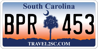 SC license plate BPR453