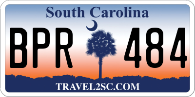 SC license plate BPR484