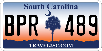 SC license plate BPR489
