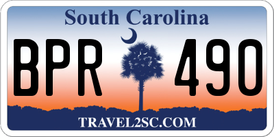 SC license plate BPR490