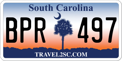 SC license plate BPR497