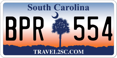 SC license plate BPR554