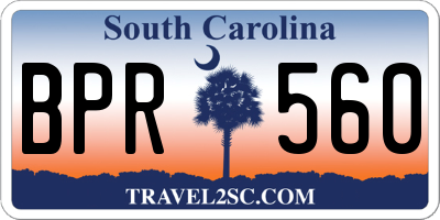 SC license plate BPR560