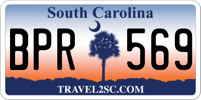 SC license plate BPR569
