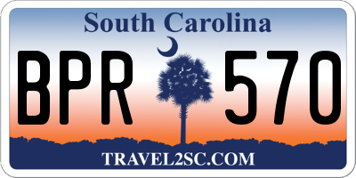 SC license plate BPR570