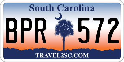 SC license plate BPR572