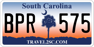 SC license plate BPR575