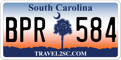 SC license plate BPR584