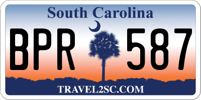 SC license plate BPR587
