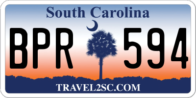 SC license plate BPR594