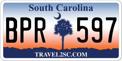 SC license plate BPR597