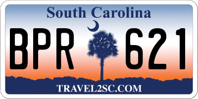 SC license plate BPR621