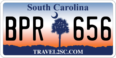 SC license plate BPR656