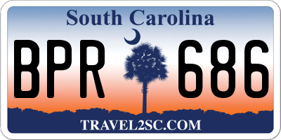 SC license plate BPR686