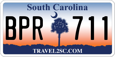 SC license plate BPR711