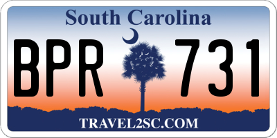 SC license plate BPR731