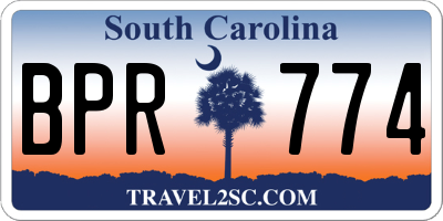 SC license plate BPR774