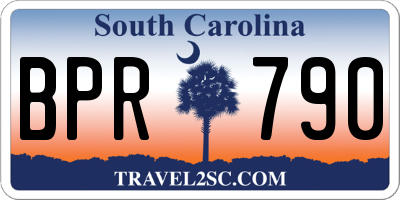 SC license plate BPR790