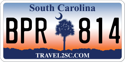 SC license plate BPR814