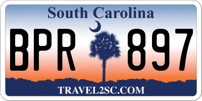 SC license plate BPR897