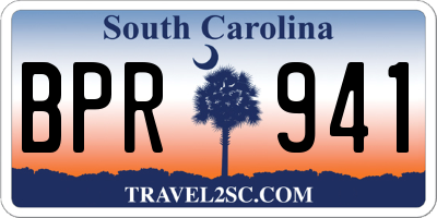 SC license plate BPR941