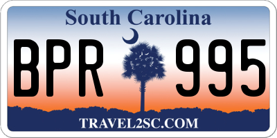 SC license plate BPR995