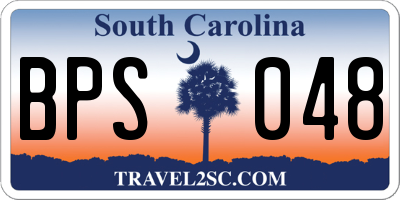 SC license plate BPS048